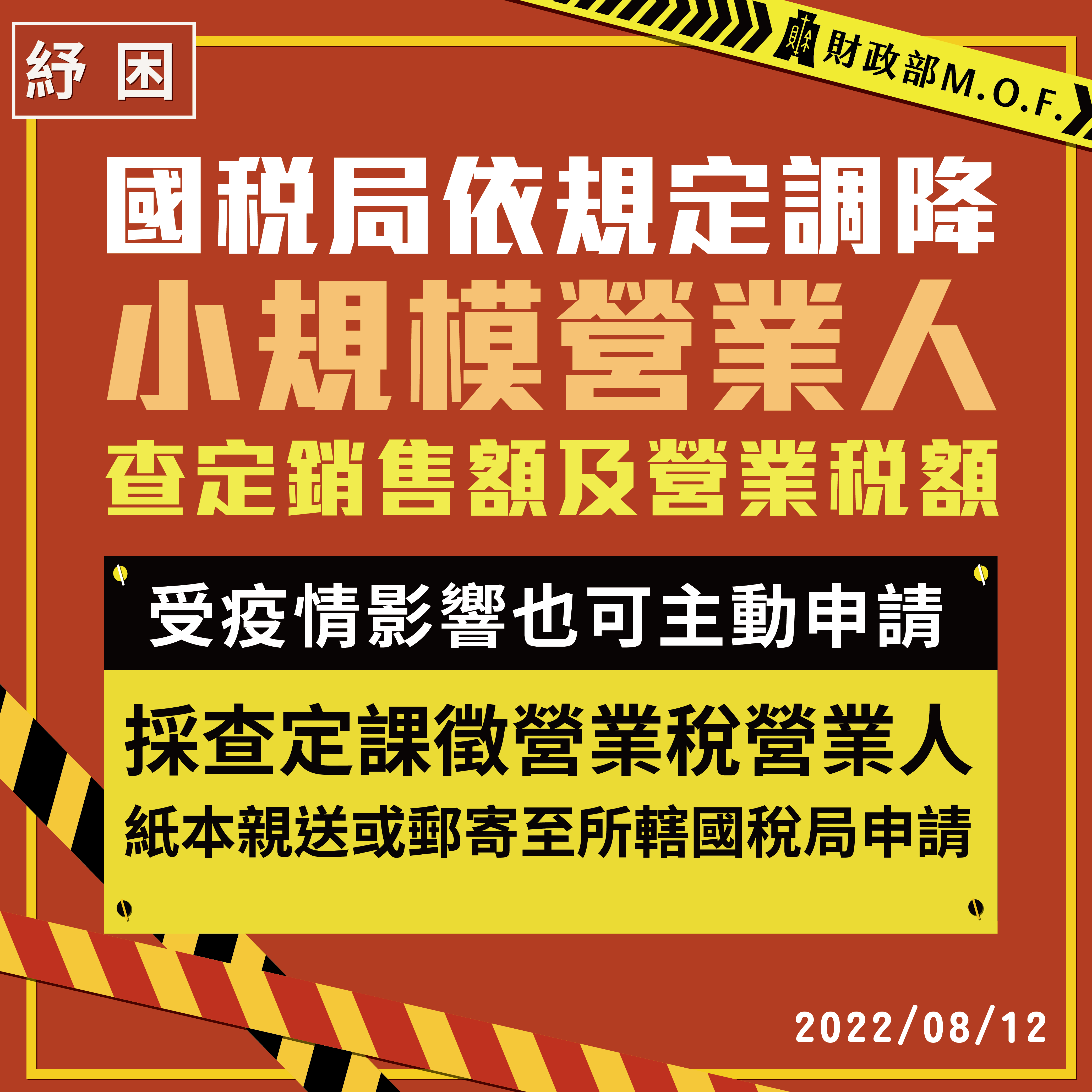 調降小規模營業人銷售額及營業稅額
