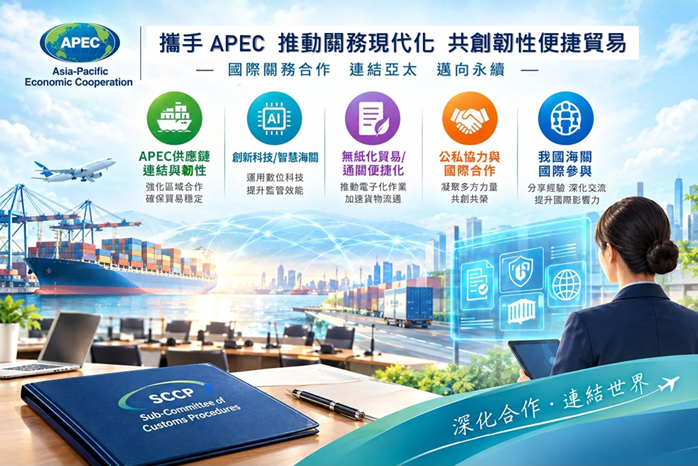 海關積極參與APEC關務程序次級委員會,拓展國際關務合作空間