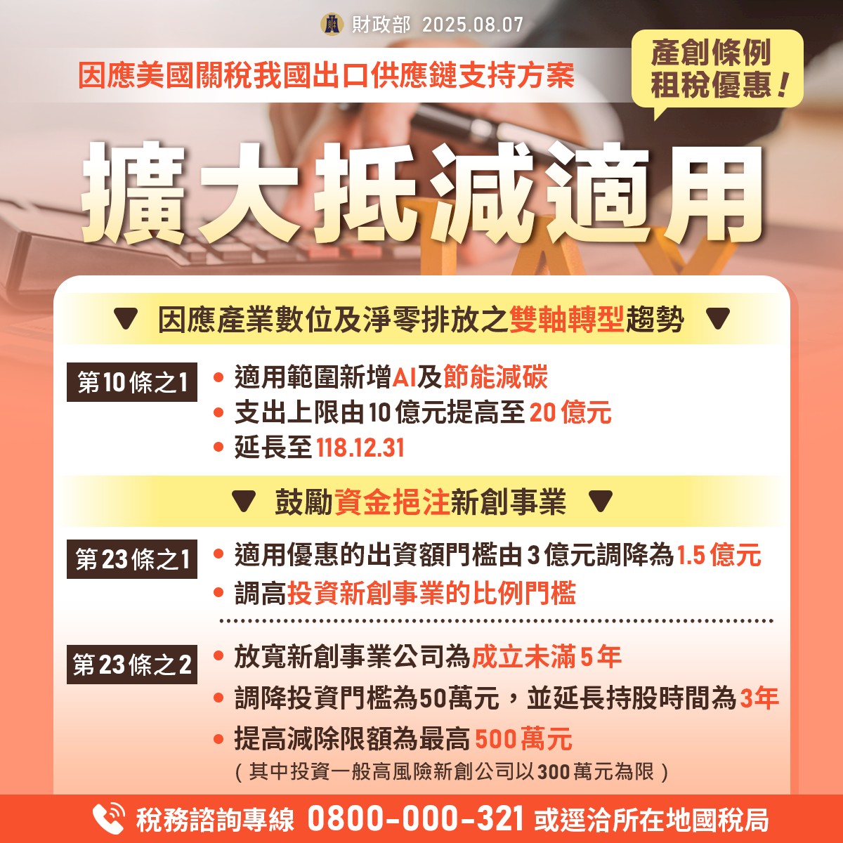 擴大抵減適用